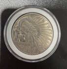      Skull Coin Fantasy Peace Dollar Style 1923 Indian Hobo Art Novelty