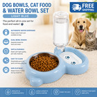 Dog Bowls  Cat Food And Water Bowl Set - Light Blue Pet Feeder