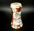 Antique Victorian Hatpin Holder Hand Painted Japanese Porcelain Satsuma Scenic