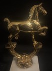Vintage Arabian Horse Trophy Topper 4    X 5    Inches Metal Nos Gold Tone