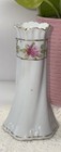 Antique Nippon Porcelain Hand Painted Hat Pin Holder With Gold Trim bud Vase
