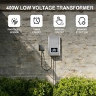 12 Volt Outdoor Light Transformer 400 Watts  Output 12vac 15vac  Stainless Steel