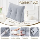 Wenqik Wedge Pillow Small Triangular Headboard Bed Reading Backrest Back Supp   