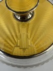 Superb Quality Cut Glass   Solid Silver Guilloche Enamel Powder Pot Birm 1933
