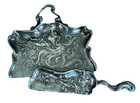 Antique Victor Silver Co  Art Nouveau Crumber Woman Quadruple Silver Plate 3405