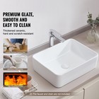 Ceramic Vessel Sink 19x14 7  Bathroom Vanity Bowl Countertop White Rectangle