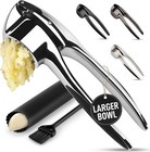 Large  Garlic Press Set     Rust Proof   Dishwasher Safe  Bigger Bowl Garlic Mi   