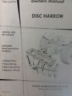 Sears 3-point Hitch   Disc Harrow Lawn Garden Tractor Owner   Parts  2 Manual S 