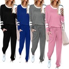2pcs Women Casual Tracksuit Hoodie Sweatshirt Tops Pants Set Sports Sweat Suit