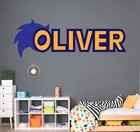 Custom Sonic-inspired Name Wall Decal  Personalized Kids Room Decor  Vinyl Stick