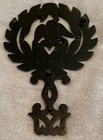 Vintage Griswold Cast Iron Trivet Eagle Heart Wreath 8 5   1905 Rustic Americana