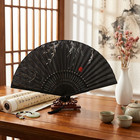 Bamboo Folding Hand Fan Chinese Classical Style Dancing Craft Portable Summer Fa