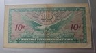 Usa Mpc Series 641 10 Cents Military Payment Certificate  Error  Missing J