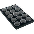 Gemstone Gem Jar Wood Display Case 15 Black Jar Organizer Storage Travel