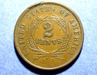 1864 Large Motto Two Cent  Borderline Uncirculated