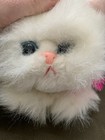 Kitty Kitty Kittens White Persian Cat Plush Pink Bow Collar Vntg Stuffed Animal 