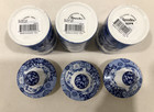 Lot Of 3 Spode Collection Blue White Spice Jars Basil Cinnamon Rosemary