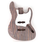 Diy Jazz Bass Electric Guitar Kit Jb Style Zebrawood Body   Neck Bolt-on Cr Part