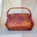 Deluxe Dining Highlander Picnic Basket Set For 4  Handwoven Willow 