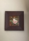 Antique Minton China Works Art Tile In Mission Oak Frame Arts   Crafts Decor