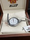 Brand New In Wooden Box Tissot 1853 Quartz Railroad Approved Pocket Watch Chain
