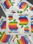 Vintage Apple Computer Rainbow Logo Sticker Sheet Unused