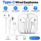 Usb-c Type C Wired Headphones Earbuds For Iphone 15 16 17 Pro Max Plus Us