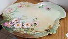 Antique Limoges Gilded Scalloped Vanity Tray And Covered Dish And Hairbrush 