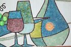 Fantastic  Large 36  Vintage Mcm Gravel Mixed Media Art For Bar