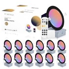 12 Pack Black Smart Recessed Lighting 6 Inch  Ultra-thin 6 Inch Led Recessed 