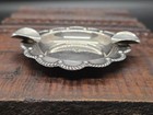 Antique Sterling Silver Cigar Cigarette Ashtray Ornate Scalloped Personal 3  Vtg