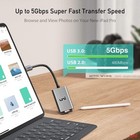Usb C Sd Card Reader  Sturdy Micro Sd Card Adapter  durable Nylon  No Block     