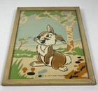 Vintage Thumper Print Walt Disney Productions Framed Picture Mcm Nursery Decor