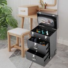 Aluminum Rolling Makeup Train Case Trolley Artist Box Cosmetic Luggage W drawer