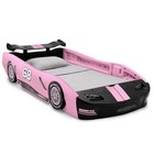 Kids Pink Turbo Race Car Twin Size Toddler Plastic Bed Car Childrens Bedroom New
