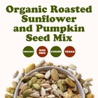Organic Dry Roasted Sunflower And Pumpkin Seed Mix - Kosher - By Food To Live