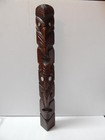 Vintage Alaska Tlingit Indian Nw Coast Red Cedar   Abalone Wood Totem Pole 15 5 