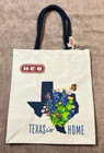 Two Heb Bluebonnet Texas Is Home Canvas Reusable Shopping Bag Tote 16 x14 5  Nwt