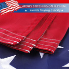 American Flag 3x5 Ft - Embroidered Stars sewn Stripes uv Protected brass Grommet
