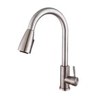 Kitchen Swivel Pull Down Sprayer Mixer Sink Faucet Brushed Nickel Single Handle