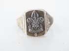 Vintage Sterling Silver Boy Scouts Be Prepared Ring Size 9