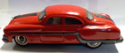 Vintage 1950s Red Toy Tin Friction Car Sedan 10  X 4  X 3 