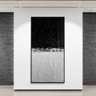 Xxl Rothko Style Black   White Abstract Canvas Color Field Art - 59x30 In