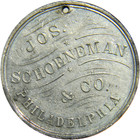 Philadelphia  Pa  1889  Jos  Schoeneman   Co Onward Medal  Ngc Au 58  21-13 