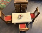 Large Lot Of Vintage Dollhouse Furniture  Miniatures  Accessories  Doll Family