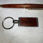 Dollywood Souvenir Wooded Keyring And Pen- Both Have Keith Engraved