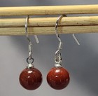 Vintage Sterling Silver   Agate Dangle Drop Earrings Pierced  925 Southwestern