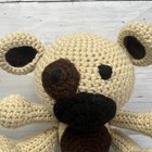 Handmade Crochet Teddy Bear Stuffed Animal Plush Toy Light Brown W  Dark Spots
