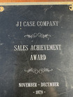 Vintage Ji Case Tractor 1978 Dealer Award Metal Sign Eagle Globe Farm Plaque
