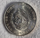 1955 Mo Mexico Estado s Unidos Mexicanos 10 Peso Silver Coin